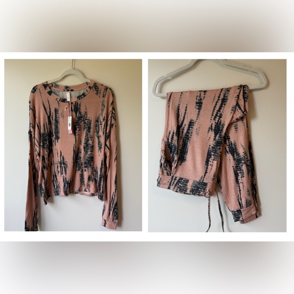 Fornia Peach Tie Dye Lounge Set - Picture 1 of 10